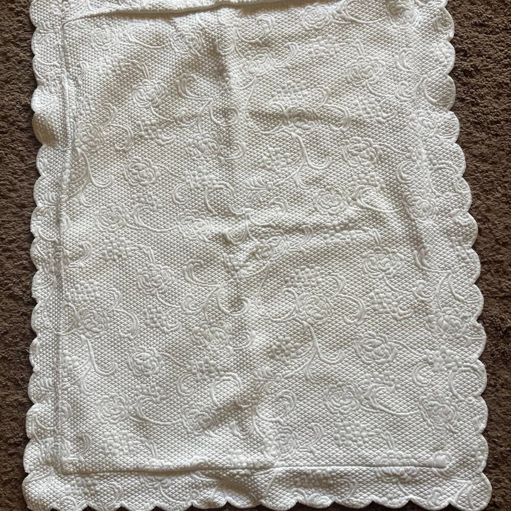 Sferra Bros floral matelasse luxury pillow Sham white damask